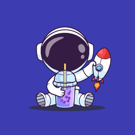 可爱宇航员卡通矢量儿童插画