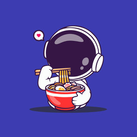 可爱宇航员卡通矢量儿童插画