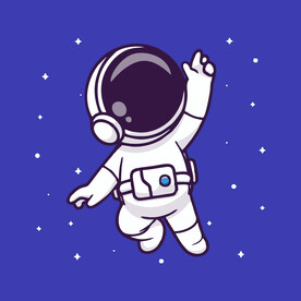 可爱宇航员卡通矢量儿童插画