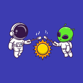 可爱外星人卡通矢量儿童插画