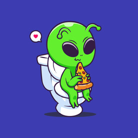 可爱外星人卡通矢量儿童插画