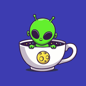 可爱外星人卡通矢量儿童插画