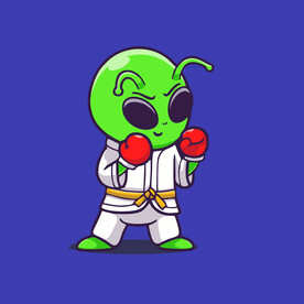 可爱外星人卡通矢量儿童插画