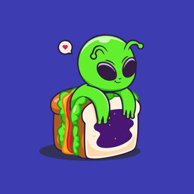 可爱外星人卡通矢量儿童插画