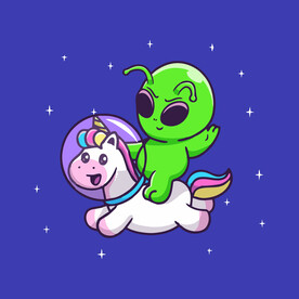 可爱外星人卡通矢量儿童插画