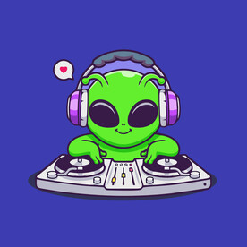 可爱外星人卡通矢量儿童插画