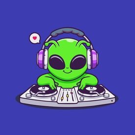 可爱外星人卡通矢量儿童插画