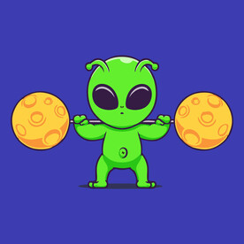 可爱外星人卡通矢量儿童插画