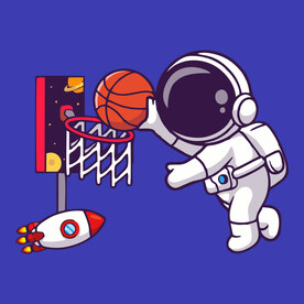 可爱宇航员卡通矢量儿童插画