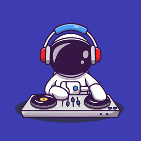 可爱宇航员卡通矢量儿童插画