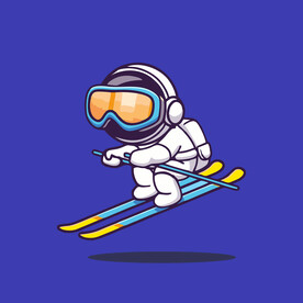 可爱宇航员卡通矢量儿童插画