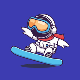 可爱宇航员卡通矢量儿童插画