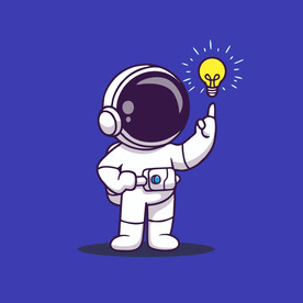 可爱宇航员卡通矢量儿童插画