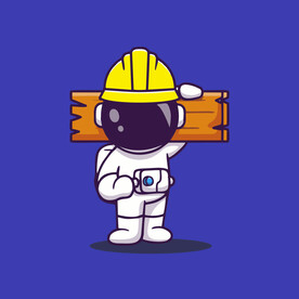 可爱宇航员卡通矢量儿童插画