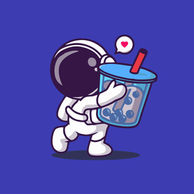 可爱宇航员卡通矢量儿童插画