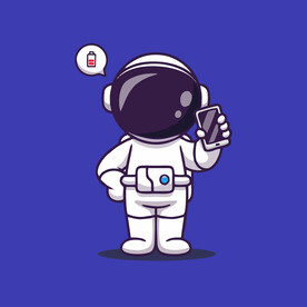 可爱宇航员卡通矢量儿童插画