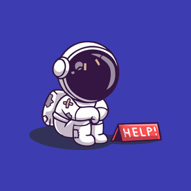 可爱宇航员卡通矢量儿童插画