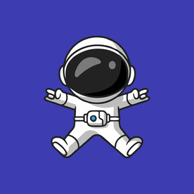 可爱宇航员卡通矢量儿童插画