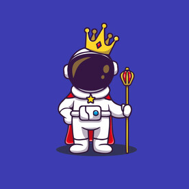 可爱宇航员卡通矢量儿童插画