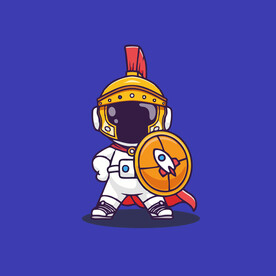 可爱宇航员卡通矢量儿童插画