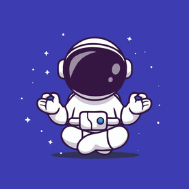 可爱宇航员卡通矢量儿童插画