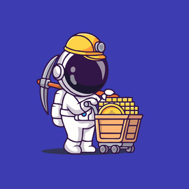 可爱宇航员卡通矢量儿童插画