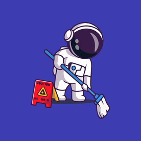 可爱宇航员卡通矢量儿童插画