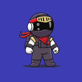 可爱宇航员卡通矢量儿童插画