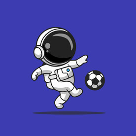 可爱宇航员卡通矢量儿童插画