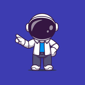 可爱宇航员卡通矢量儿童插画