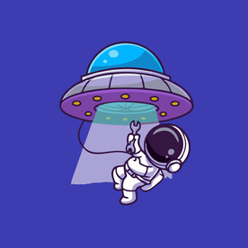 可爱宇航员卡通矢量儿童插画