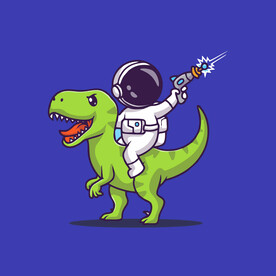 可爱宇航员卡通矢量儿童插画