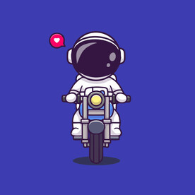 可爱宇航员卡通矢量儿童插画