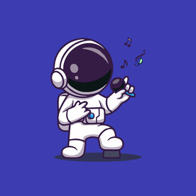 可爱宇航员卡通矢量儿童插画