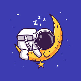 可爱宇航员卡通矢量儿童插画