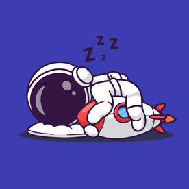 可爱宇航员卡通矢量儿童插画