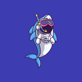 可爱宇航员卡通矢量儿童插画