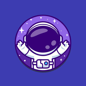 可爱宇航员卡通矢量儿童插画