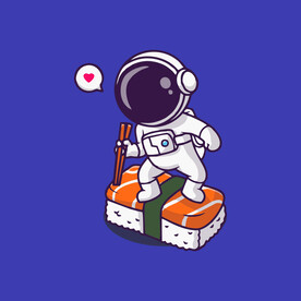 可爱宇航员卡通矢量儿童插画