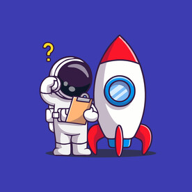 可爱宇航员卡通矢量儿童插画