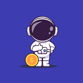 可爱宇航员卡通矢量儿童插画