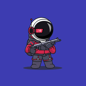 可爱宇航员卡通矢量儿童插画