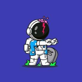 可爱宇航员卡通矢量儿童插画