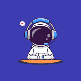 可爱宇航员卡通矢量儿童插画