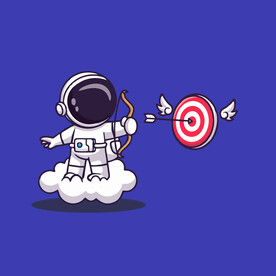 可爱宇航员卡通矢量儿童插画