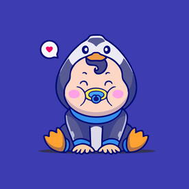 可爱娃娃卡通矢量儿童插画