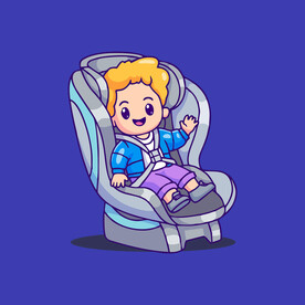 黄发幼儿娃娃卡通矢量儿童插画