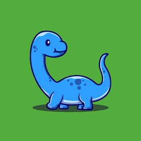 可爱恐龙卡通矢量儿童插画