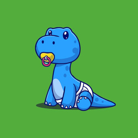 可爱恐龙卡通矢量儿童插画