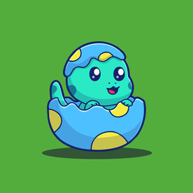 可爱恐龙卡通矢量儿童插画